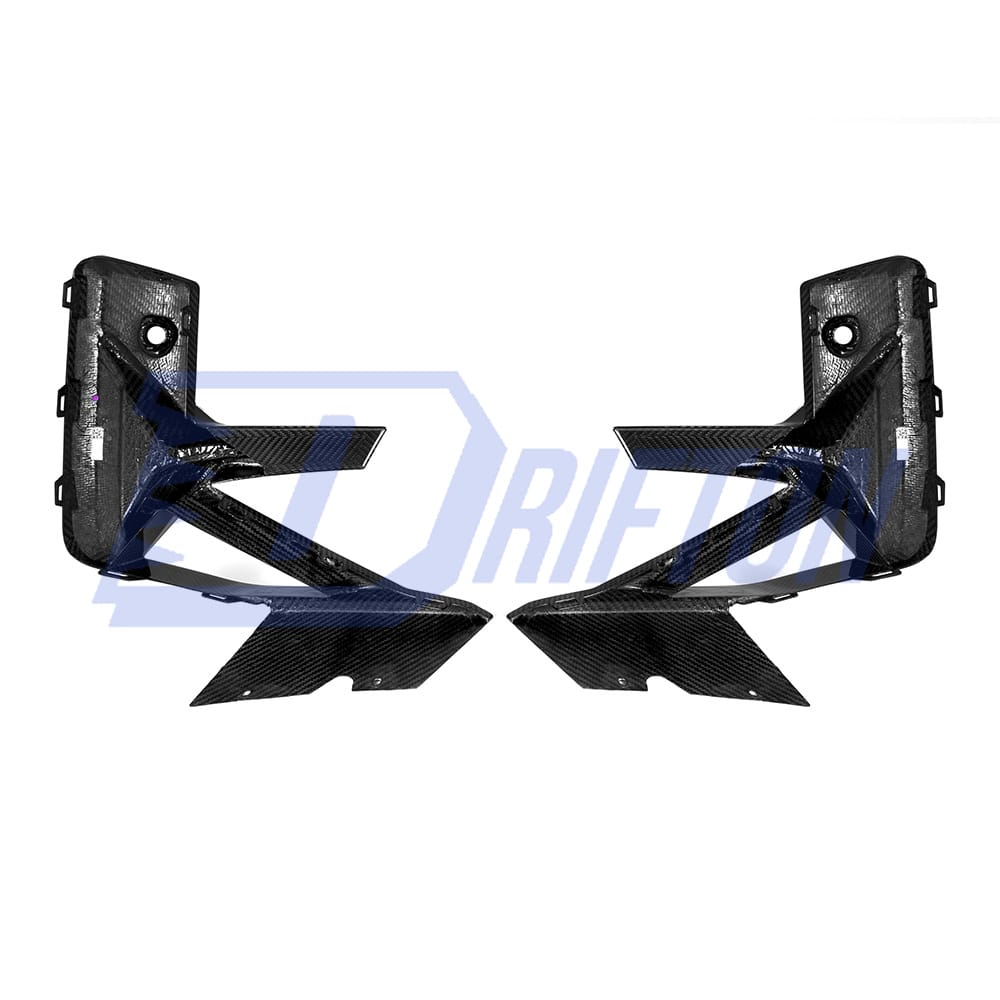 SQ Style Dry Carbon Fiber Front Bumper Canards For BMW F97 X3M F98 X4M LCI 2022-2024