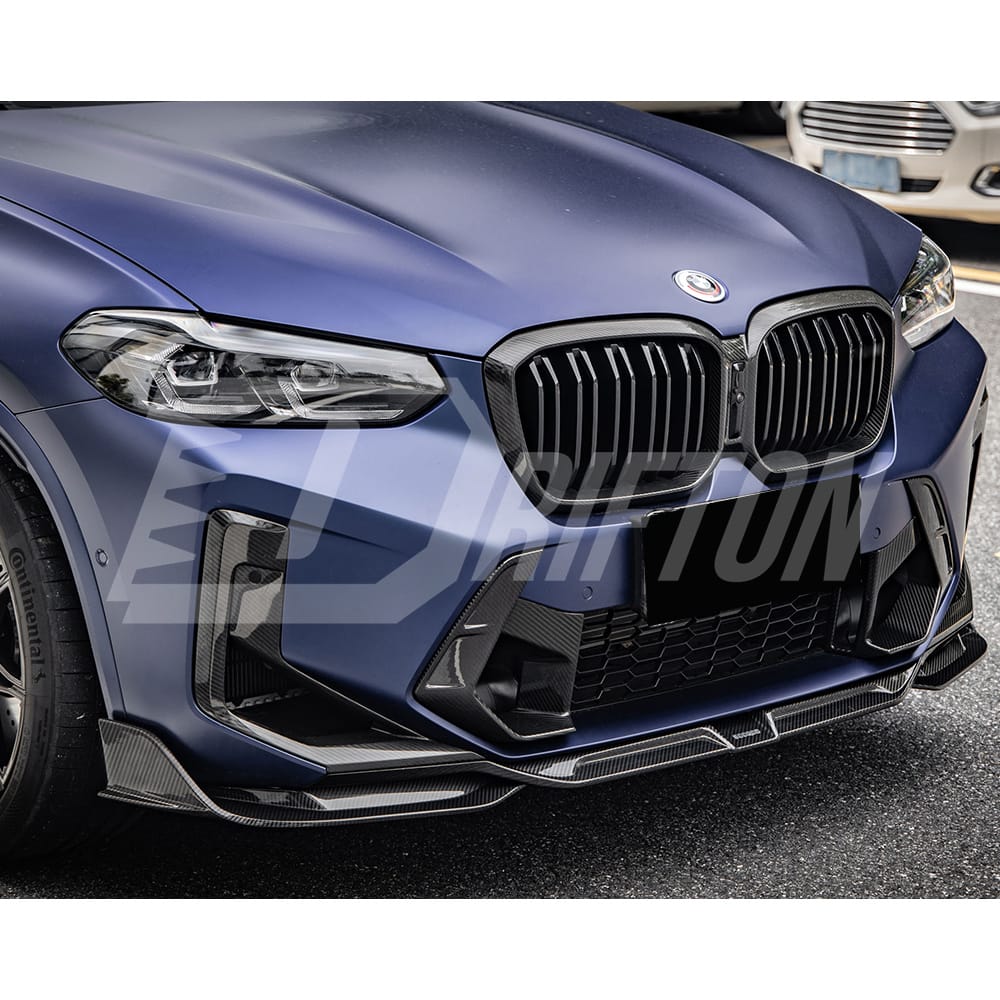 SQ Style Dry Carbon Fiber Front Lip For BMW F97 X3M F98 X4M LCI 2022-2024