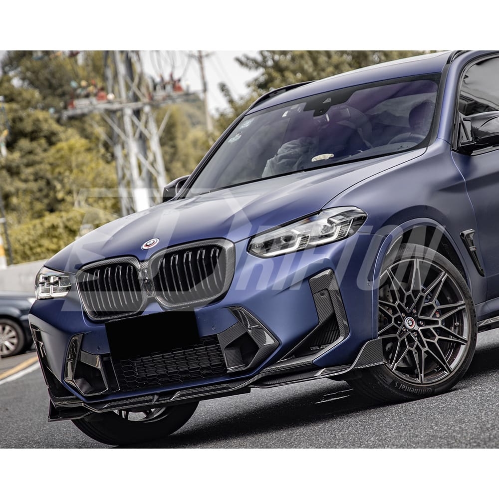 SQ Style Dry Carbon Fiber Front Lip For BMW F97 X3M F98 X4M LCI 2022-2024
