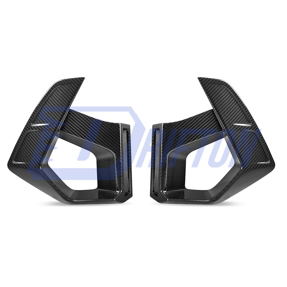 SQ Style Dry Carbon Fiber Front Vent Cover Trims For BMW F97 X3M F98 X4M LCI 2022-2024