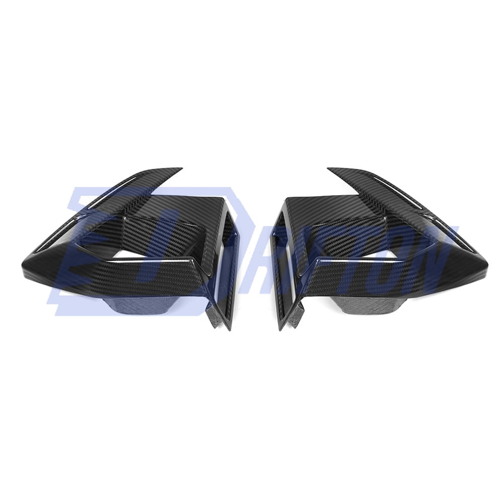 SQ Style Dry Carbon Fiber Front Vent Cover Trims For BMW F97 X3M F98 X4M LCI 2022-2024