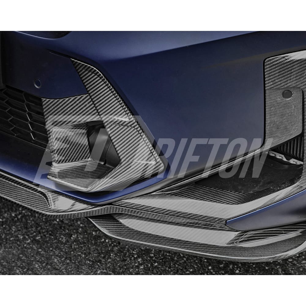 SQ Style Dry Carbon Fiber Front Vent Cover Trims For BMW F97 X3M F98 X4M LCI 2022-2024