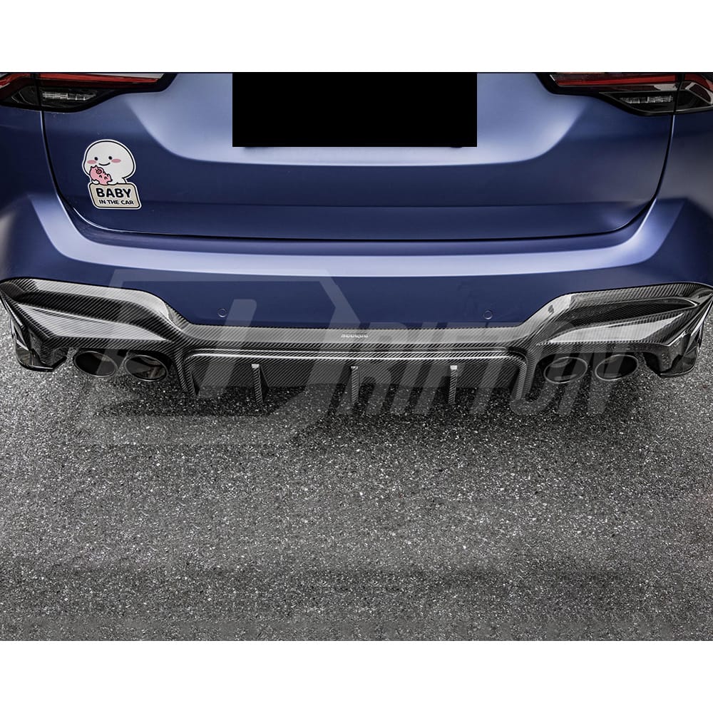 SQ Style Dry Carbon Fiber Rear Diffuser For BMW F97 X3M LCI 2022-2024