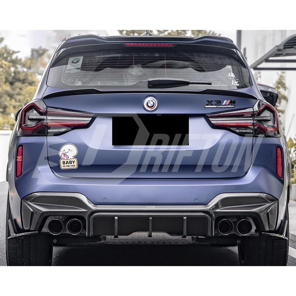 SQ Style Dry Carbon Fiber Roof Spoiler Wing For BMW F97 X3M LCI 2019-2024