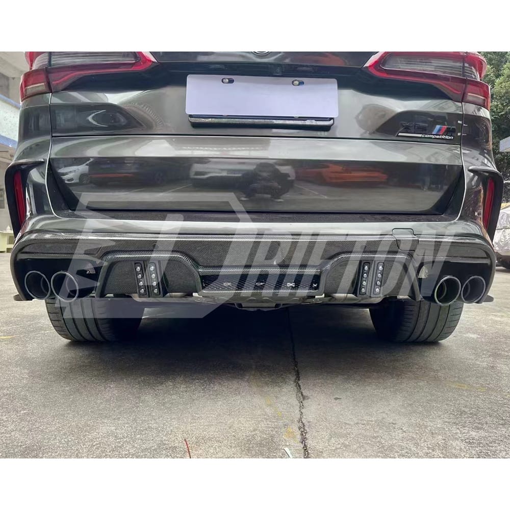 LD Style Carbon Fiber Rear Diffuser For BMW F95 X5M 2019-2023