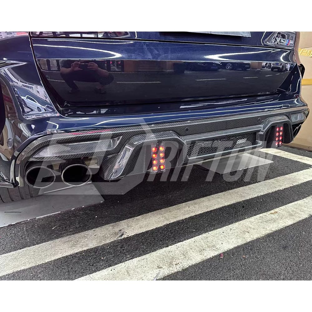 LD Style Carbon Fiber Rear Diffuser For BMW F95 X5M 2019-2023