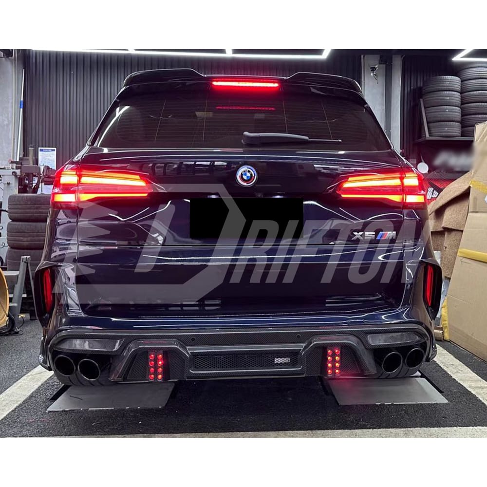 LD Style Carbon Fiber Rear Diffuser For BMW F95 X5M 2019-2023