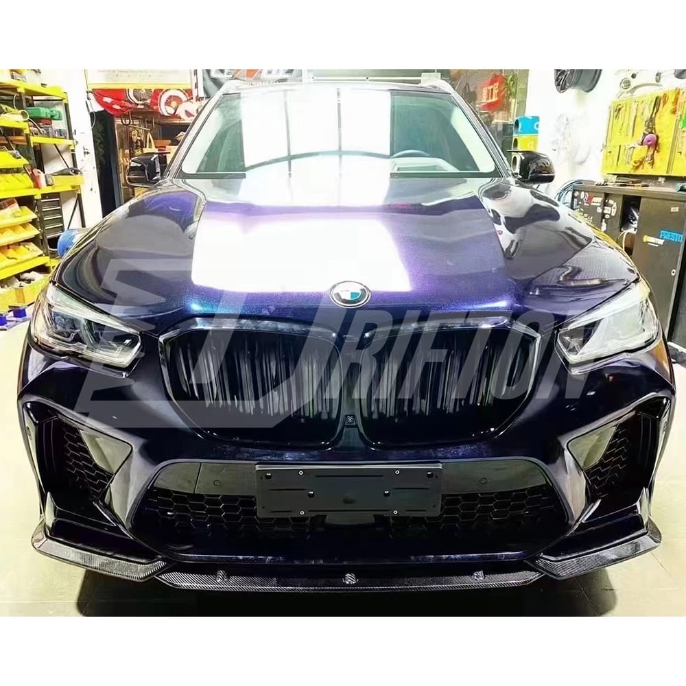 MT Style Carbon Fiber Front Lip For BMW F95 X5M 2019-2023