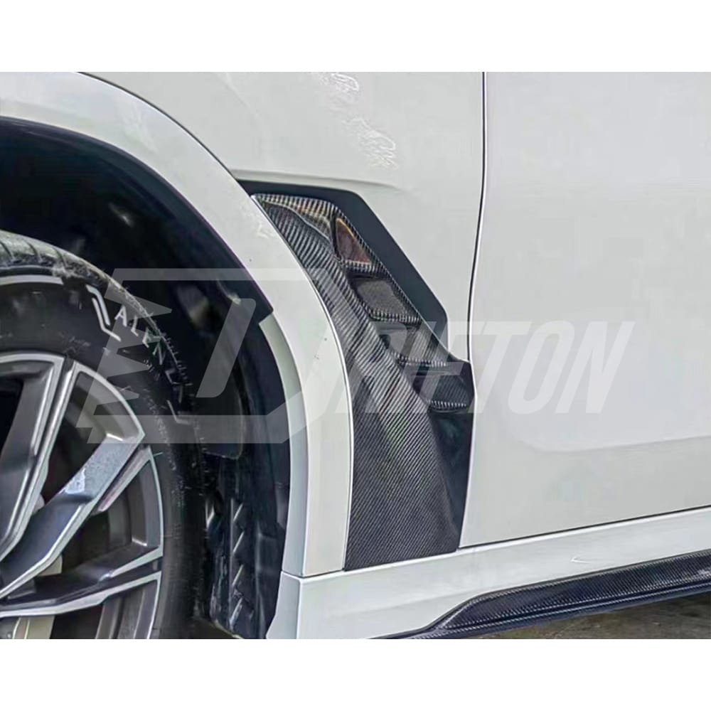 LD Style Carbon Fiber Fender Vent Cover Trim For BMW X6 G06 2019-2023