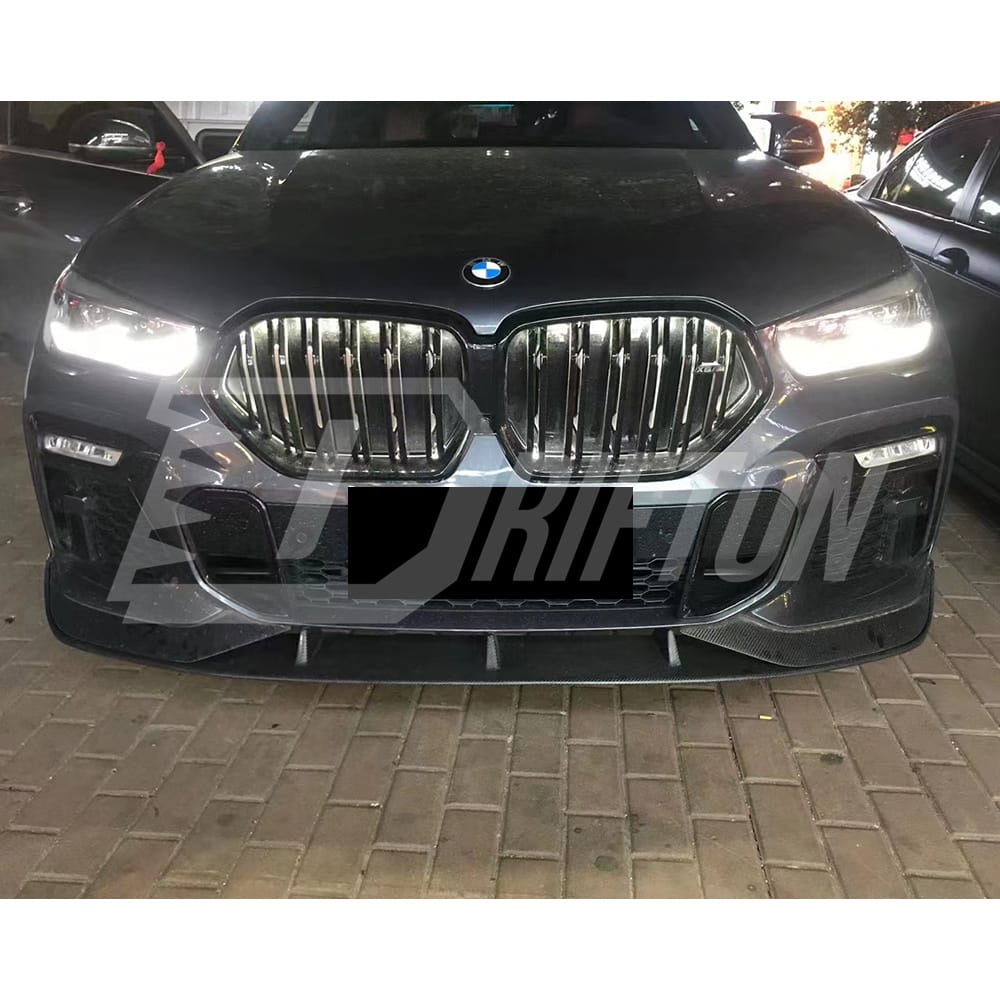 AC Style Carbon Fiber Front Lip For BMW X6 G06 2019-2023