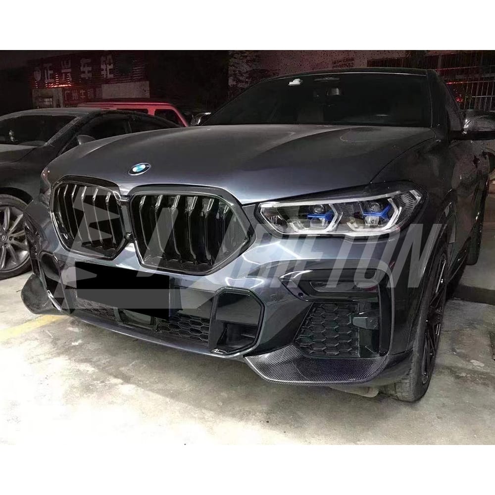 AC Style Carbon Fiber Front Lip For BMW X6 G06 2019-2023