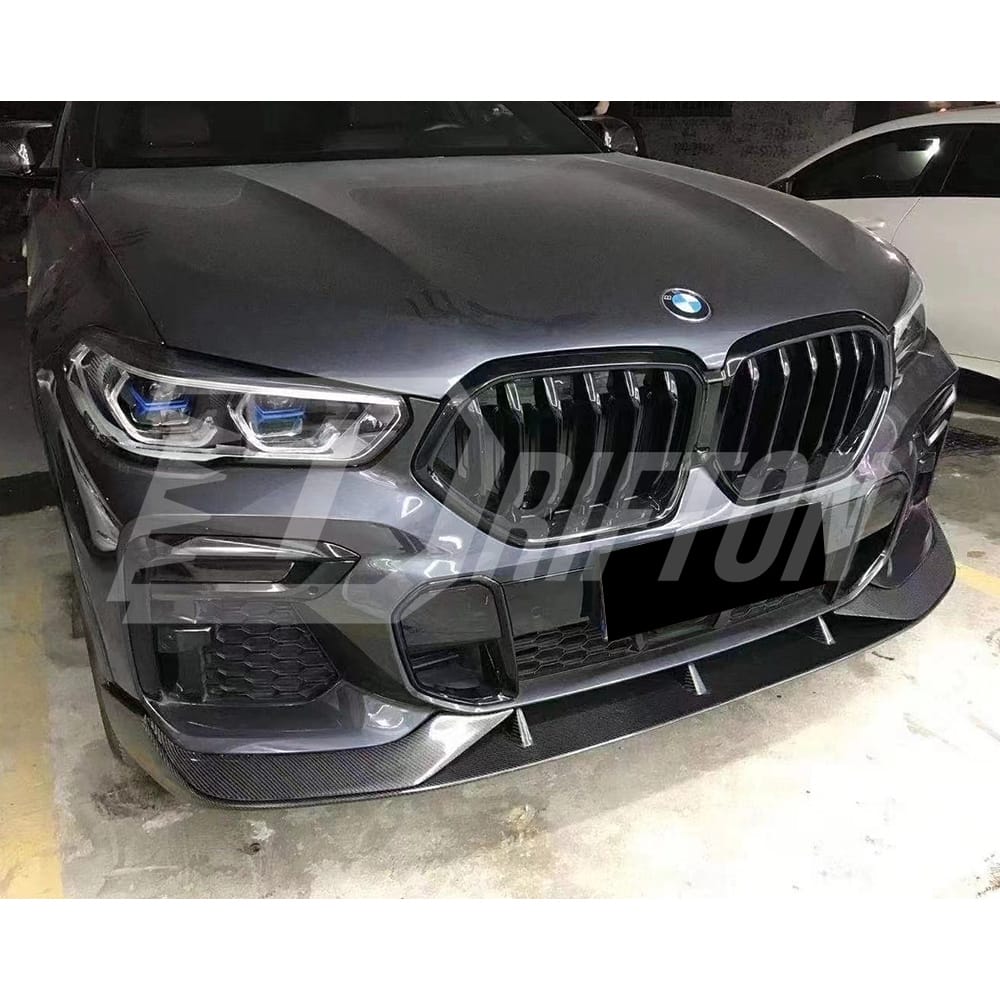 AC Style Carbon Fiber Front Lip For BMW X6 G06 2019-2023