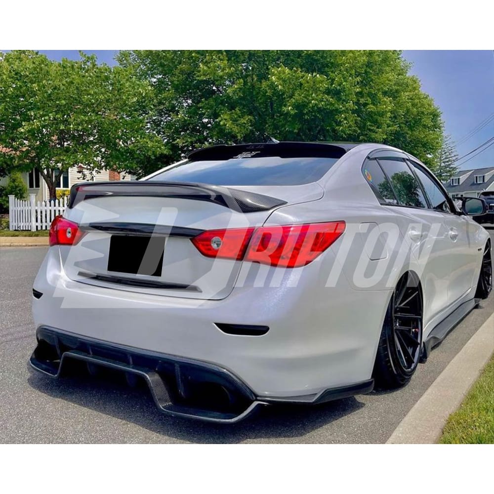ASPEC Style Carbon Fiber Trunk Spoiler Rear Spoiler For Infiniti Q50 Q50S 2013-2024