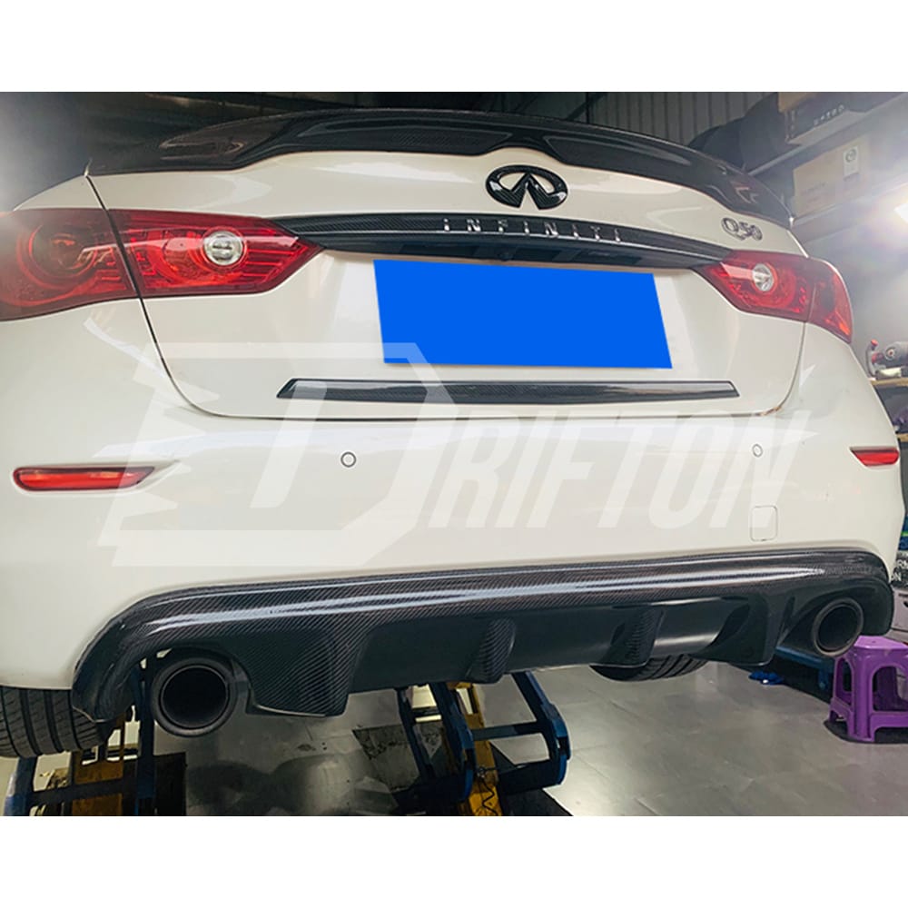 Access Evolution Style Rear Carbon Fiber Diffuser For INFINITI Q50 2013-2017