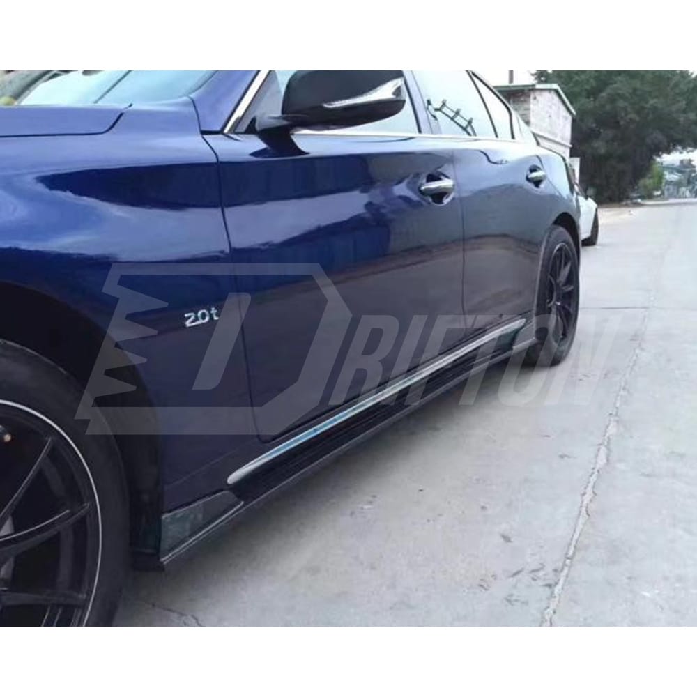 Carbon Fiber Side Skirt For INFINITI Q50L 2013-2024