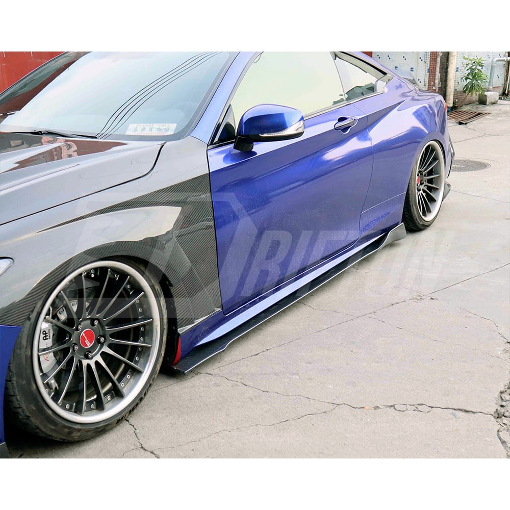 Carbon Fiber Side Skirt For INFINITI Q50L 2013-2024