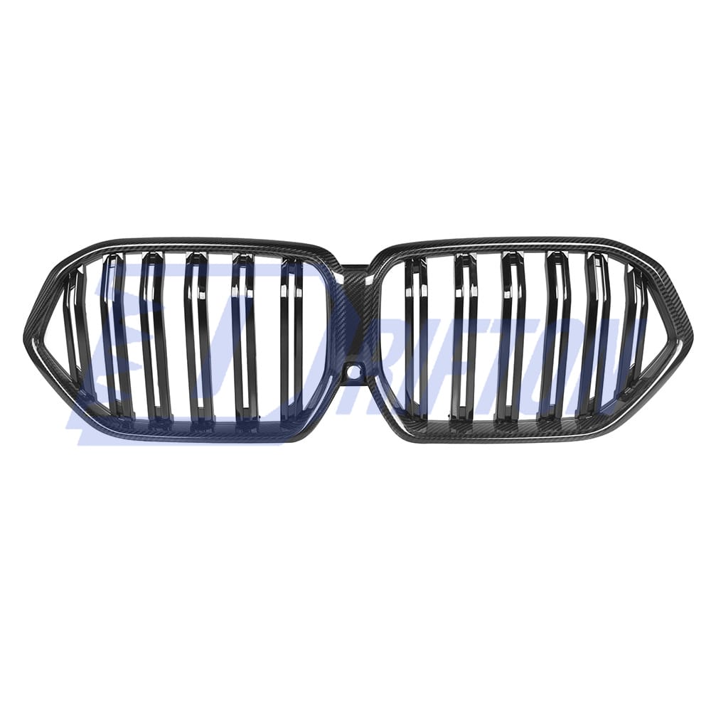 Double Slat Style Carbon Fiber Front Grill For BMW X6 G06 2019-2023