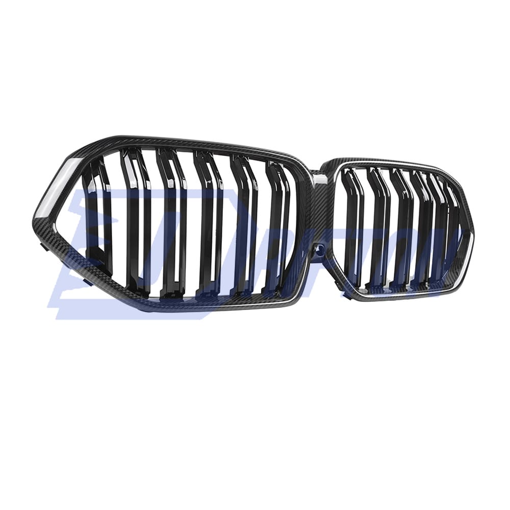 Double Slat Style Carbon Fiber Front Grill For BMW X6 G06 2019-2023