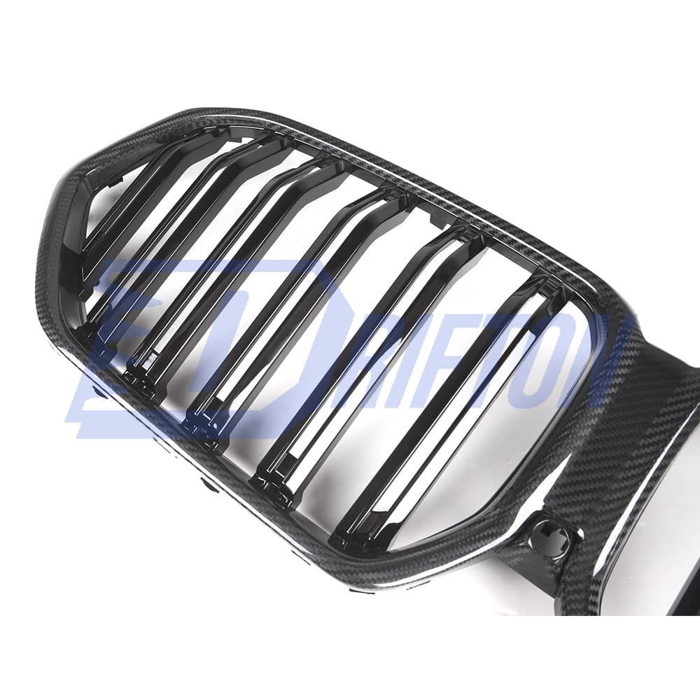 Double Slat Style Carbon Fiber Front Grill For BMW X6 G06 2019-2023