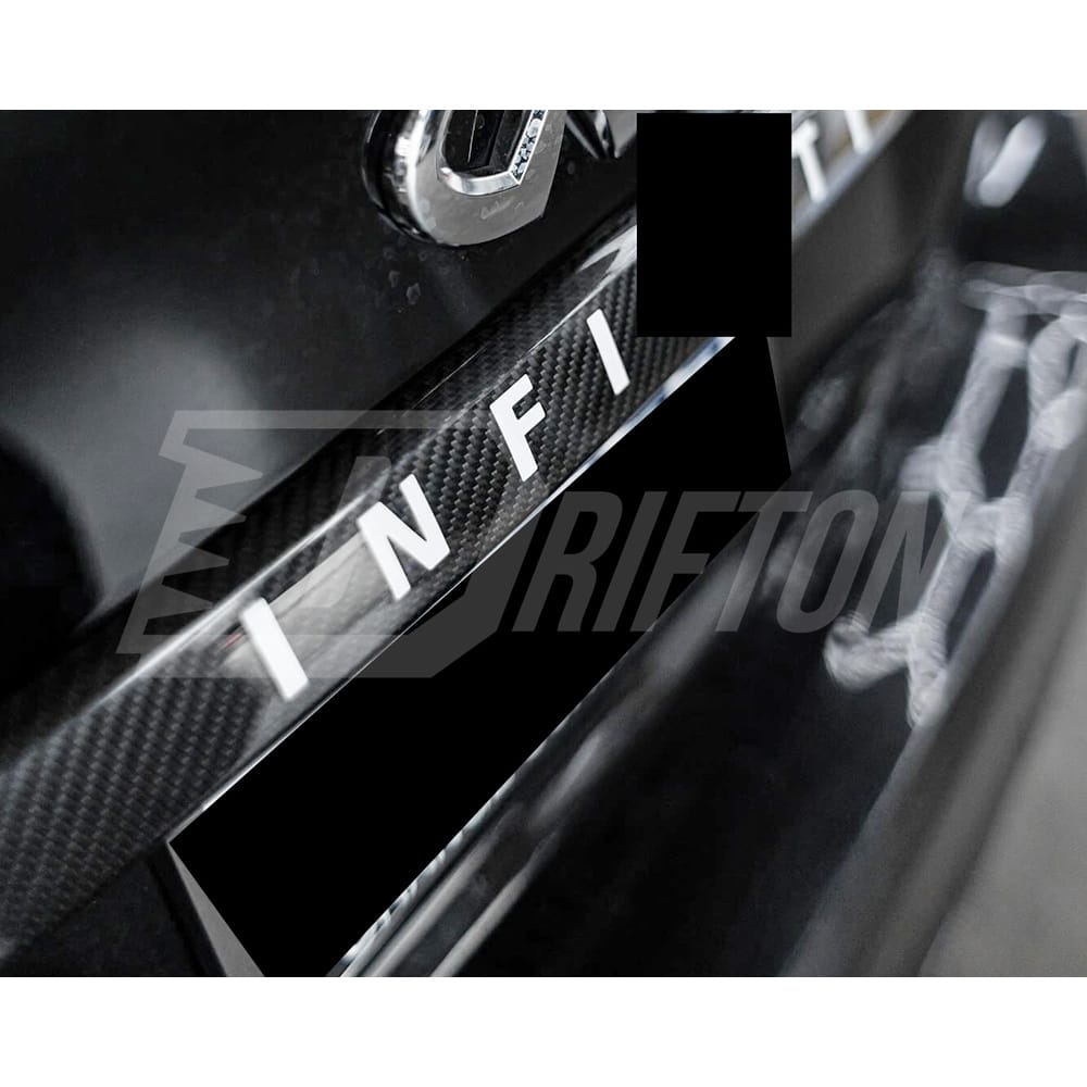 Dry Carbon Fiber Trunk Lid Cover Trim For INFINITI Q50 2018-2024