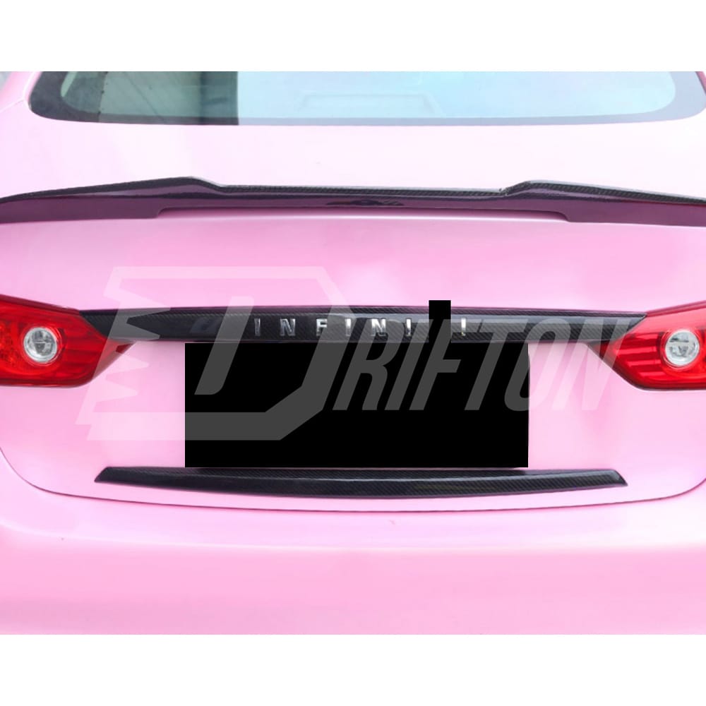 Dry Carbon Fiber Trunk Lid Upper Trim For INFINITI Q50 2013-2017