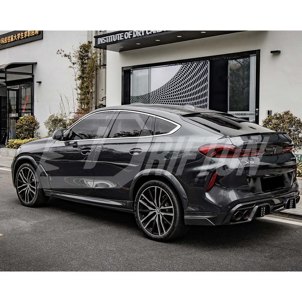 M Style Carbon Fiber Rear Spoiler Trunk Wing For BMW X6 G06 2019-2023