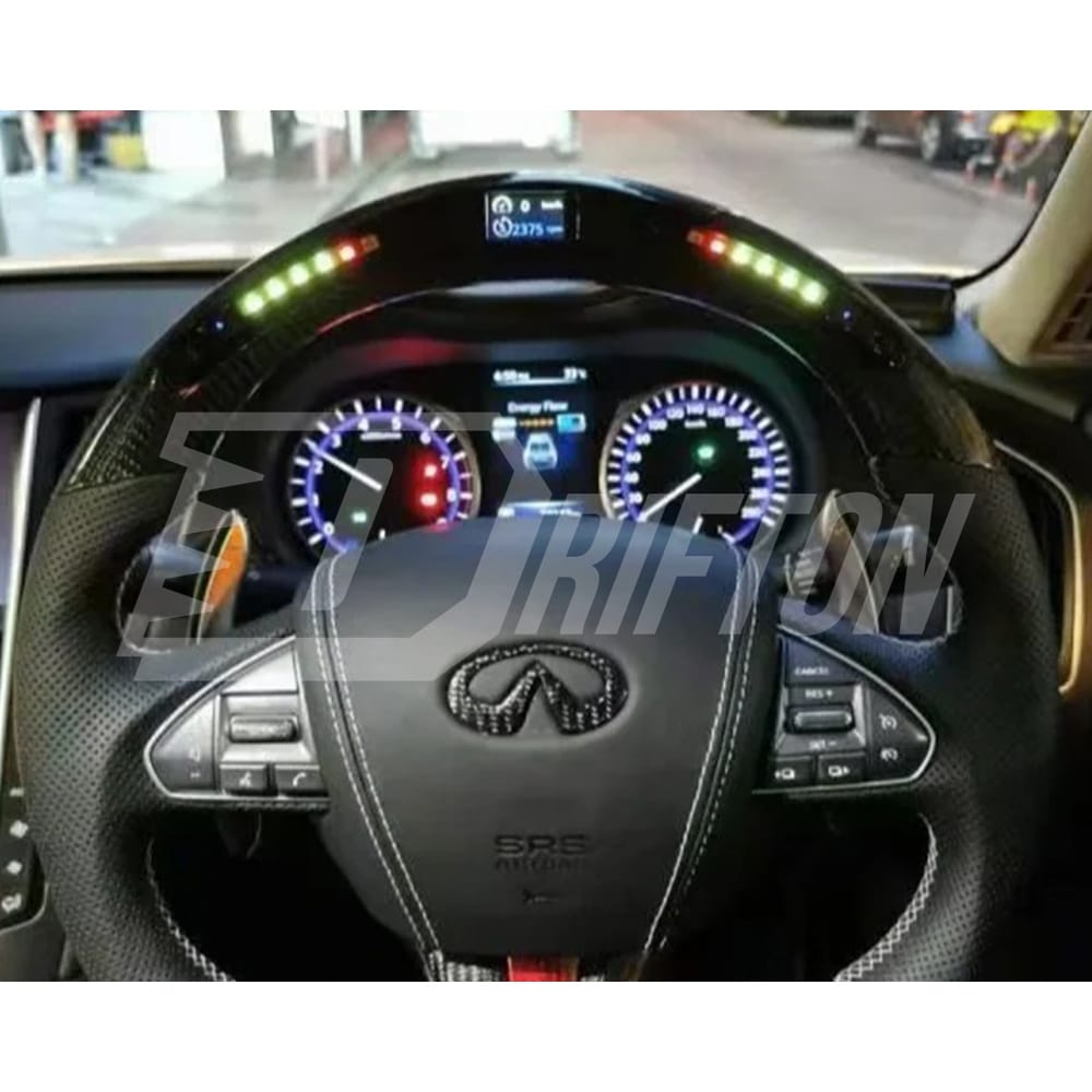 Oking V1 Style Custom Made Carbon Fiber Steering Wheel For Infiniti Q50 Q50S 2013-2017