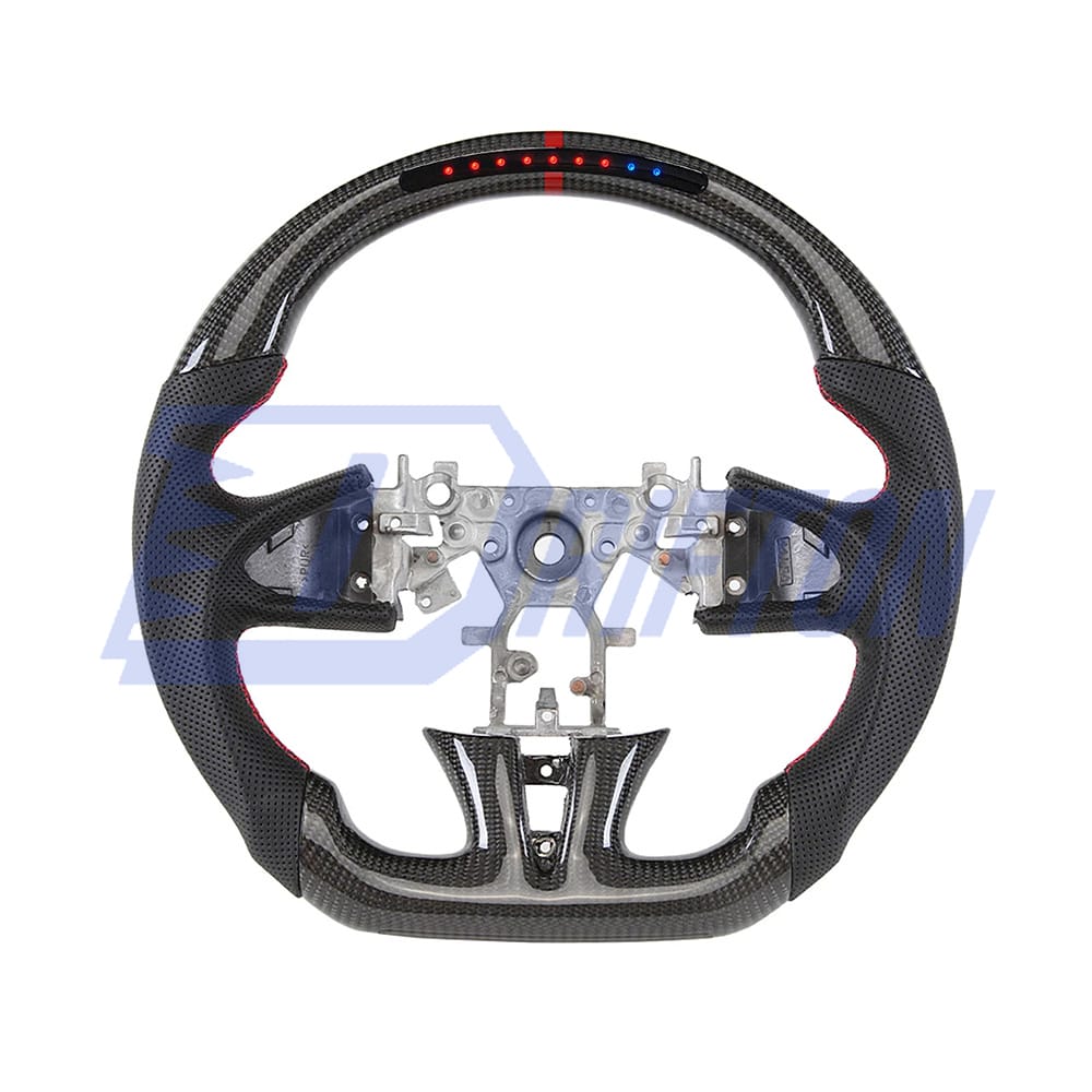 Oking V2 Style Custom Made LED Display Carbon Fiber Steering Wheel For Infiniti Q50 Q50S 2013-2017