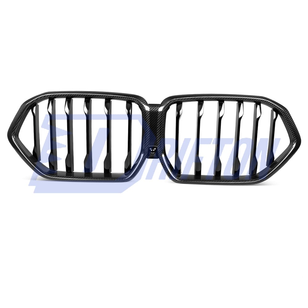 Single Slat Style Carbon Fiber Front Grill For BMW X6 G06 2019-2023