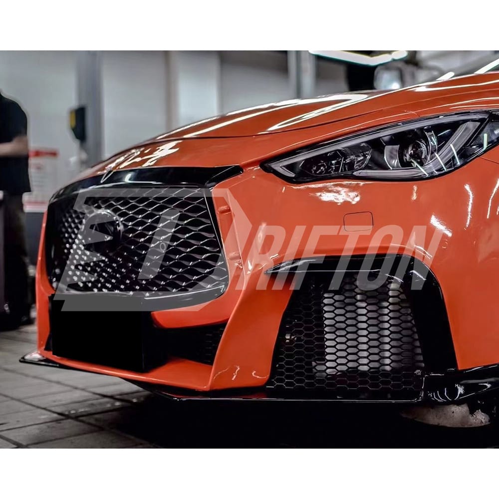 CMST Style Partial Carbon Fiber Front Bumper For Infiniti Q50 2013-2024