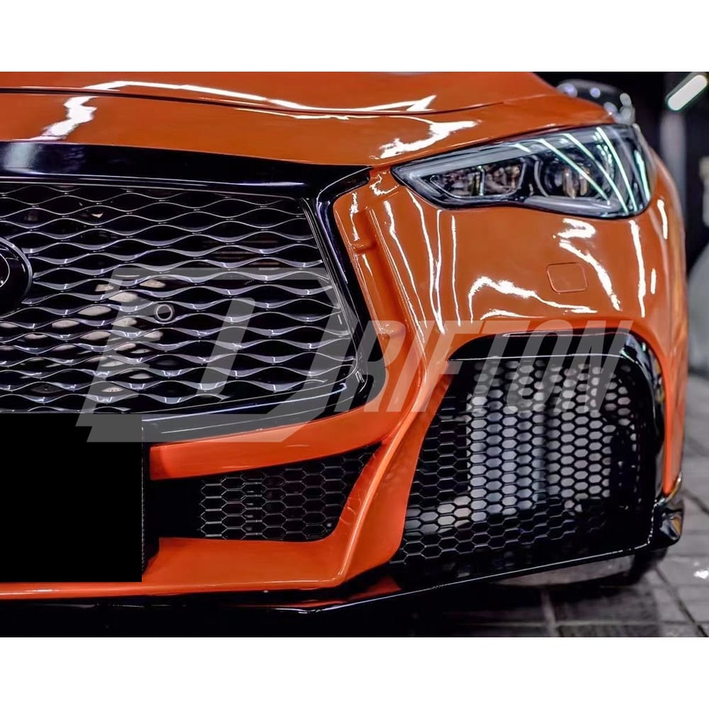 CMST Style Partial Carbon Fiber Front Bumper For Infiniti Q50 2013-2024