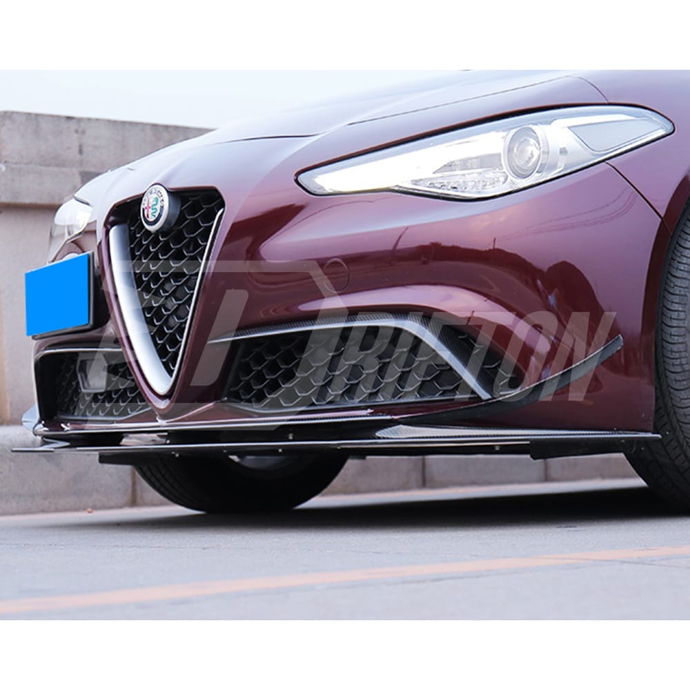A Style Carbon Fiber Front Bumper Vent Trim For Alfa Romeo Giulia Base Ti 2016-2023