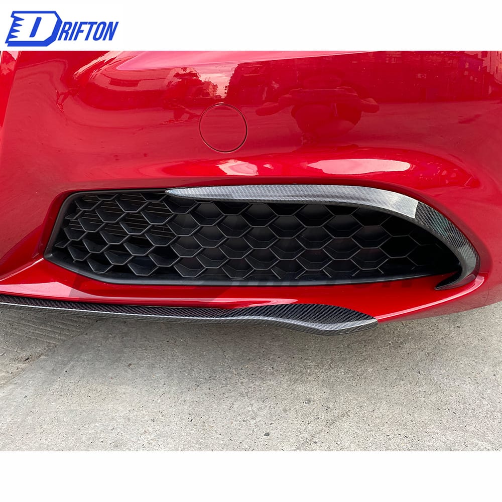 A Style Carbon Fiber Front Lip For Alfa Romeo Giulia Base Ti 2016-2023