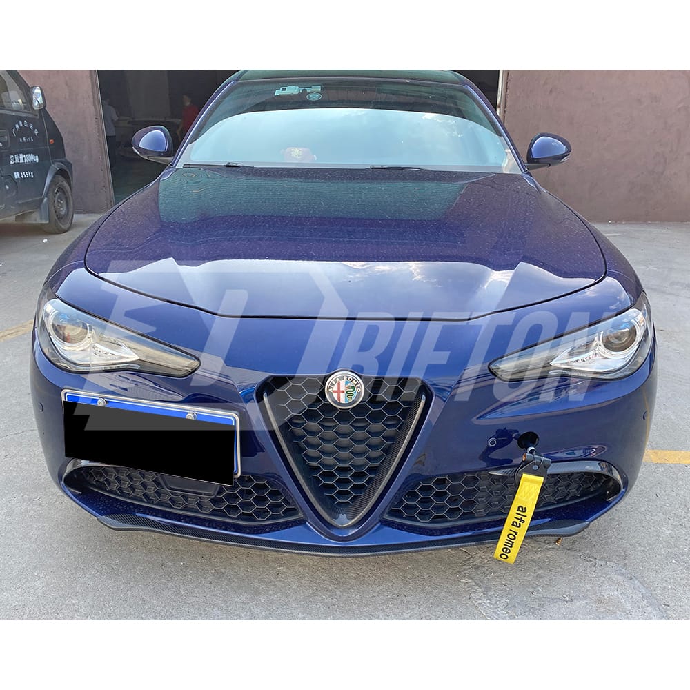 B Style Carbon Fiber Front Bumper Vent Trim For Alfa Romeo Giulia Base Ti 2016-2023