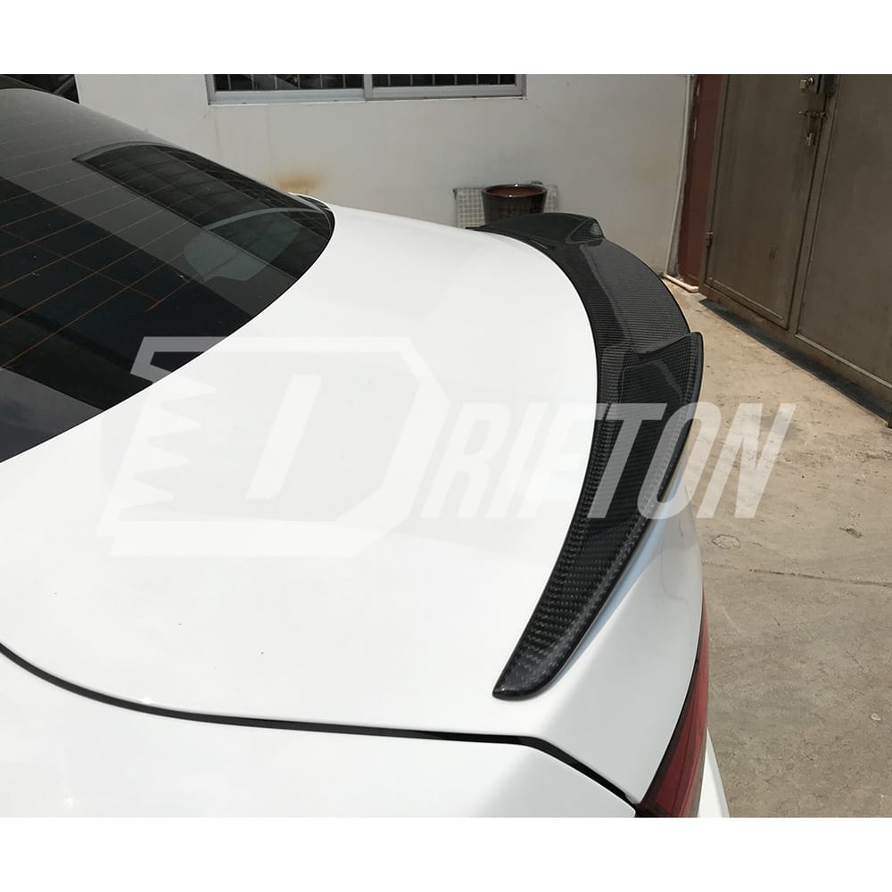 Quadrifoglio Style Dry Carbon Fiber Rear Trunk Wing Spoiler For Alfa Romeo Giulia 2016-2023