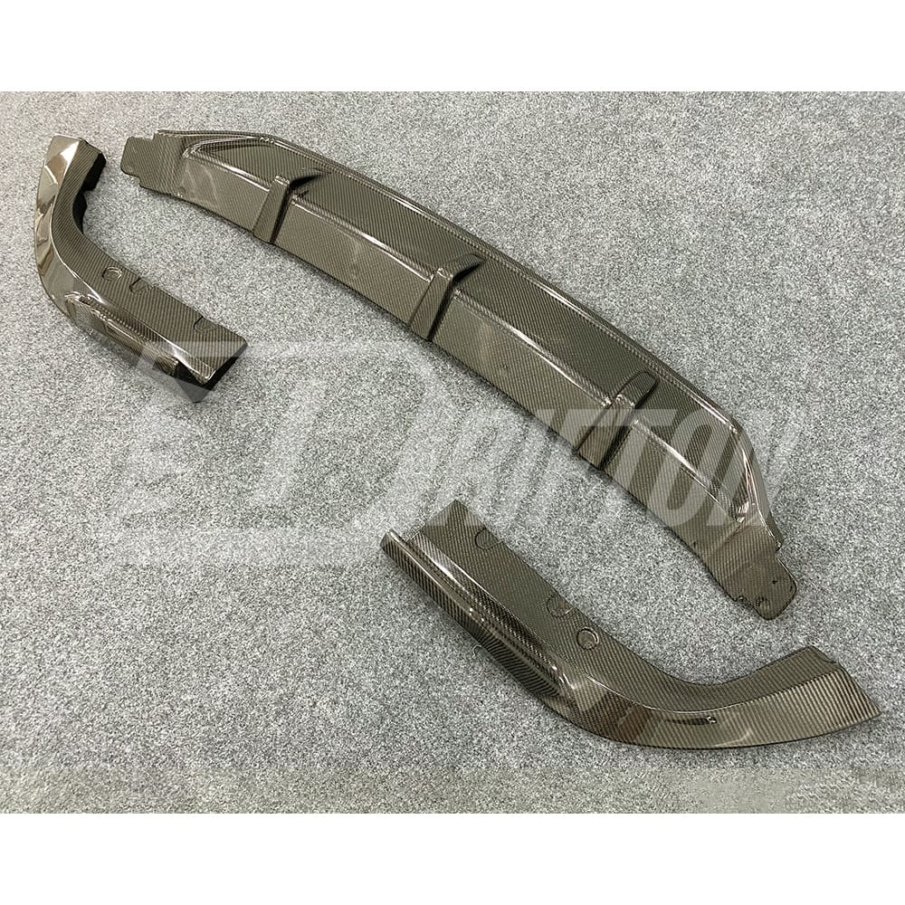 Black Knight Style Carbon Fiber Rear Diffuser For BMW X5 G05 2019-2023