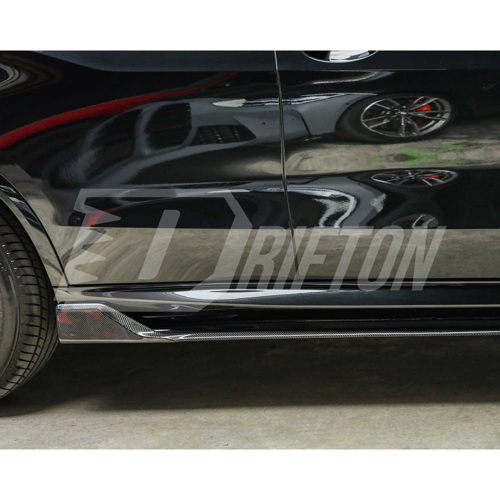 Black Knight Style Carbon Fiber Side Skirt For BMW X5 G05 2019-2023