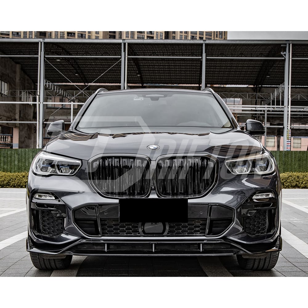 Double Slat Style Dry Carbon Fiber Front Grille For BMW X5 G05 2019-2023