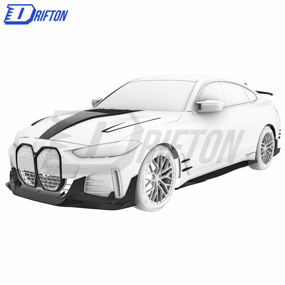 M Style Dry Carbon Fiber Front Lip For BMW i4 2021-2024