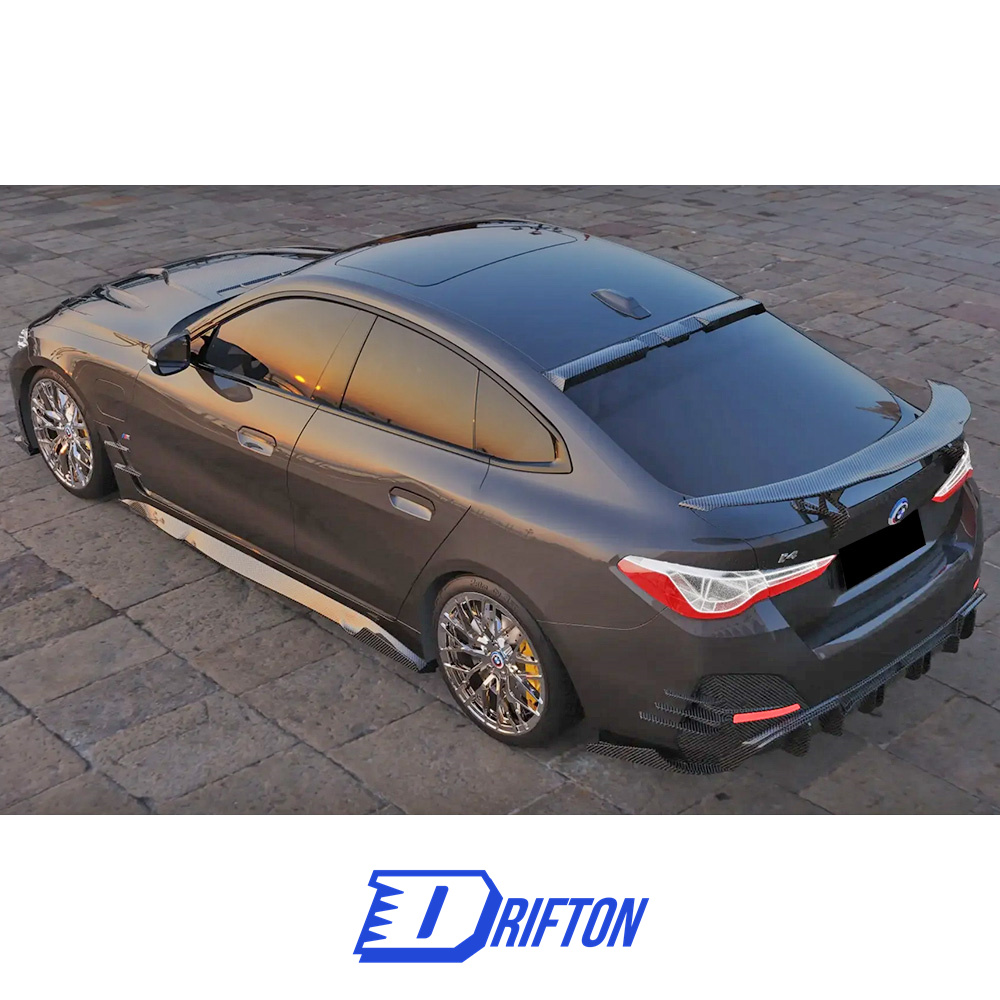 M Style Dry Carbon Fiber GT Spoiler Wing For BMW i4 2021-2024