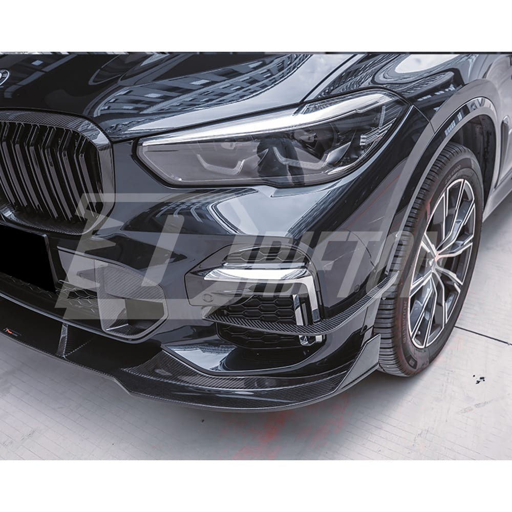TAKD Style Dry Carbon Fiber Front Canards For BMW X5 G05 2019-2023