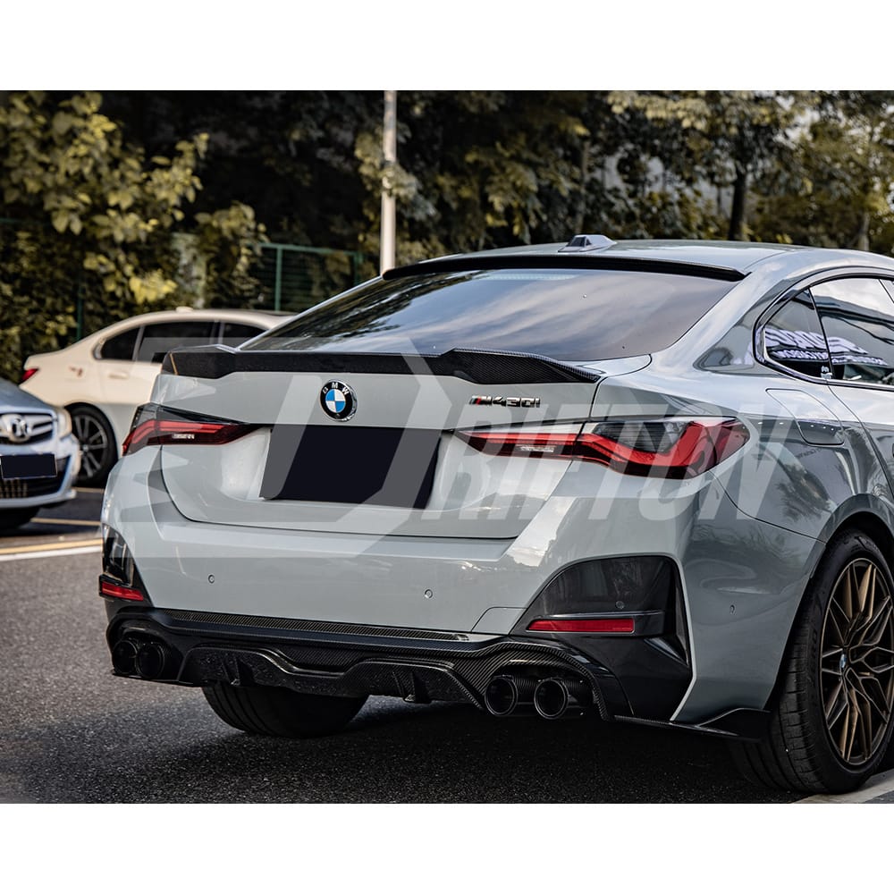 AC Style Dry Carbon Fiber Trunk Spoiler For BMW i4 2021-2024