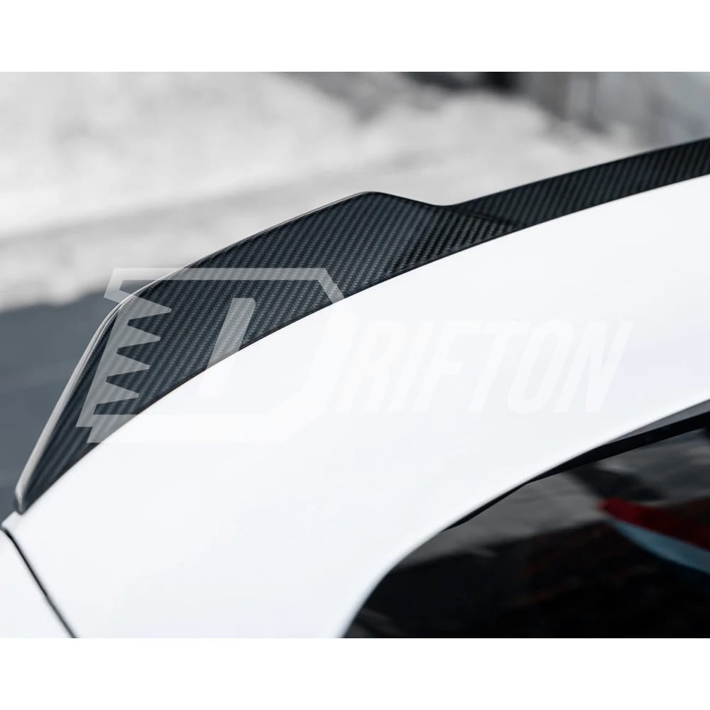 MP Style Dry Carbon Fiber Rear Trunk Spoiler Wing For BMW i4 2021-2024