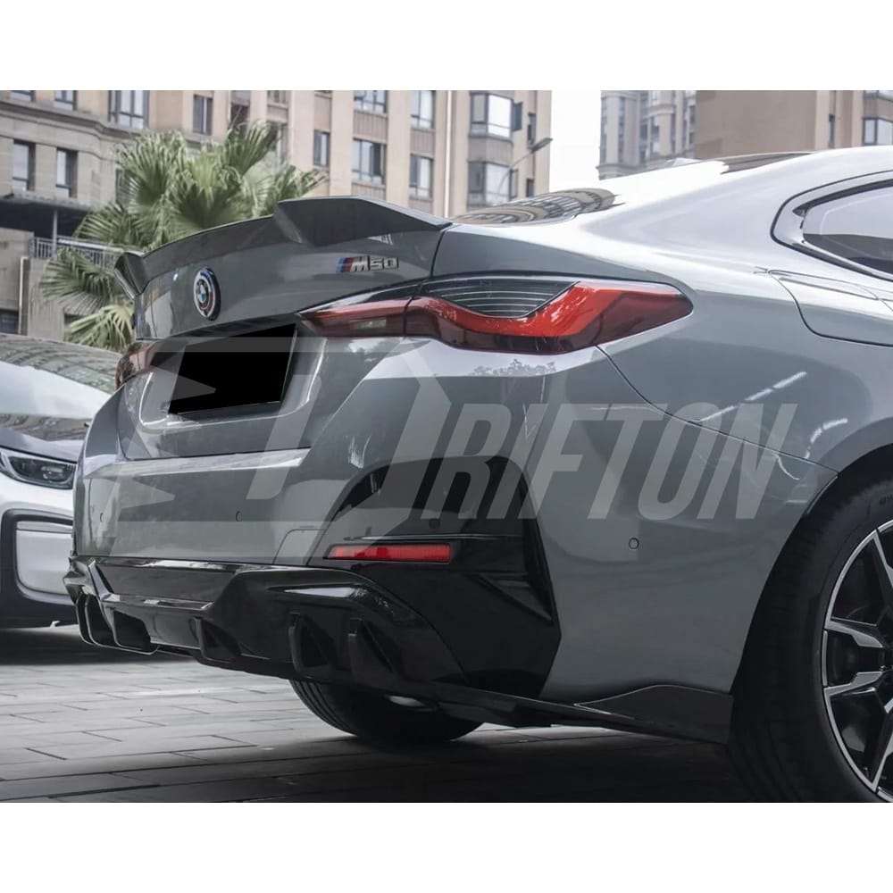 SQ Style Dry Carbon Fiber Rear Diffuser For BMW i4 2021-2024