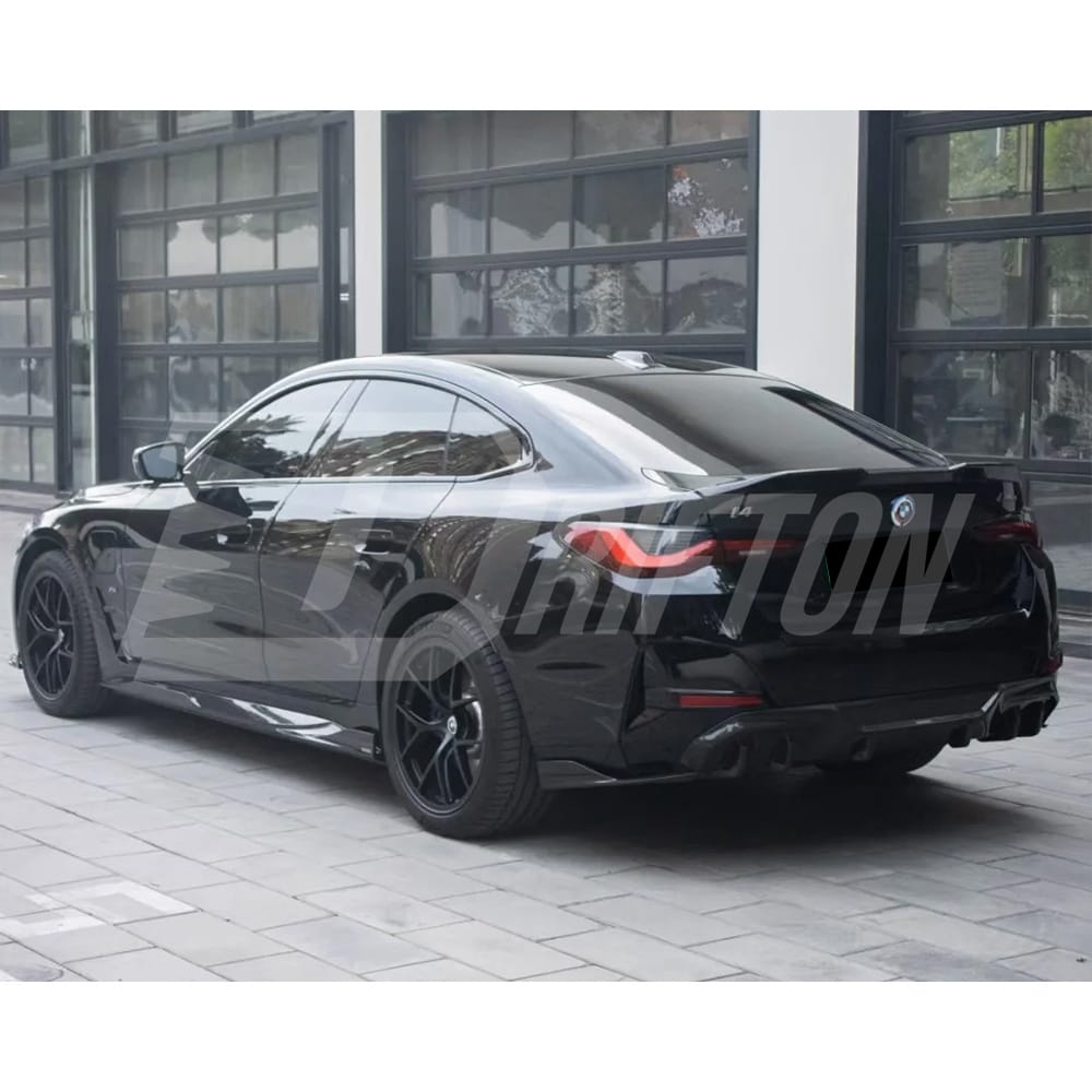 SQ Style Dry Carbon Fiber Rear Diffuser For BMW i4 2021-2024