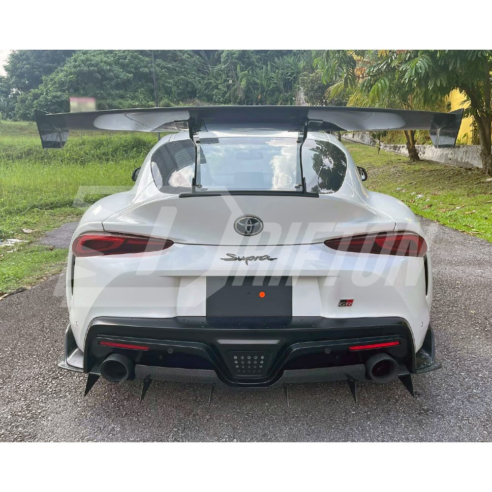Varis Style Carbon Fiber Bumper Rear Diffuser With Fins For Toyota Supra MK5 A90 A91 GR 2019-2024