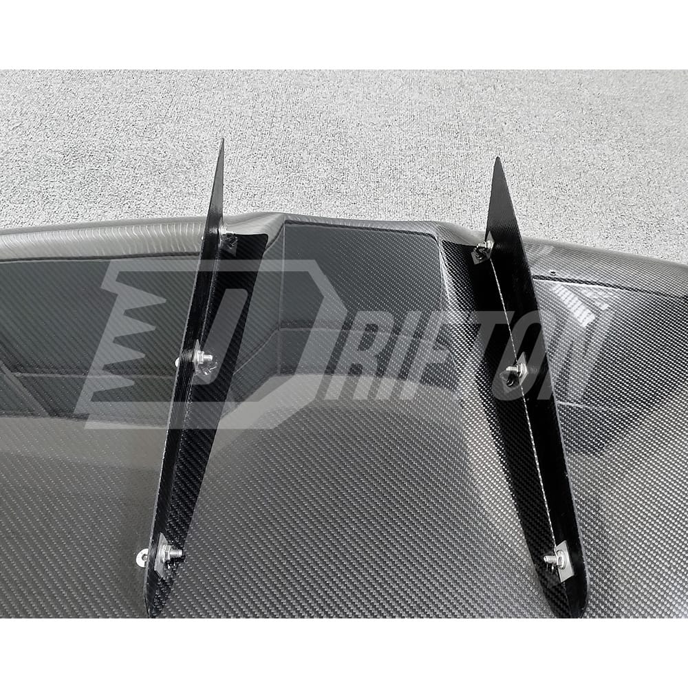 Varis Style Carbon Fiber Bumper Rear Diffuser With Fins For Toyota Supra MK5 A90 A91 GR 2019-2024