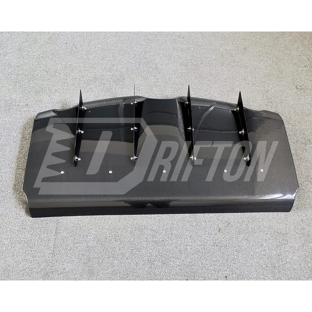 Varis Style Carbon Fiber Bumper Rear Diffuser With Fins For Toyota Supra MK5 A90 A91 GR 2019-2024