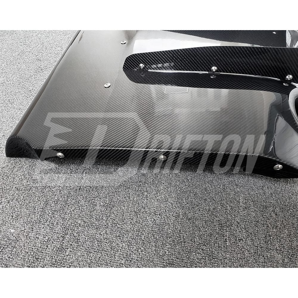 Varis Style Carbon Fiber Bumper Rear Diffuser With Fins For Toyota Supra MK5 A90 A91 GR 2019-2024