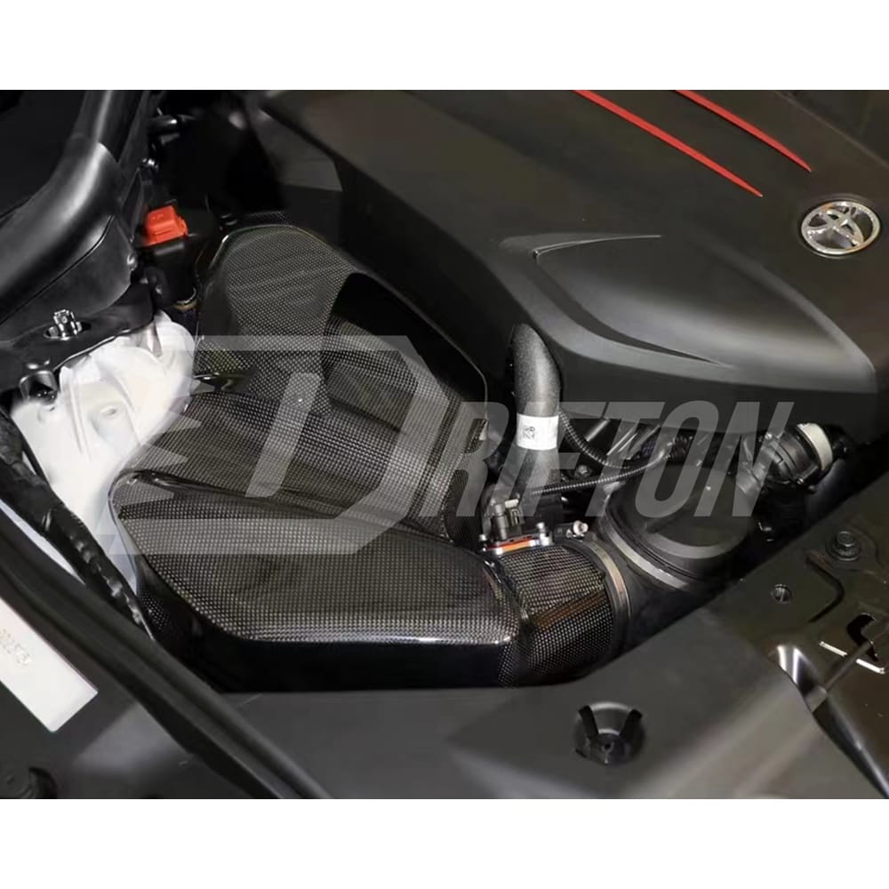 GrupperM Style Dry Carbon Fiber RAM Air System Intake Kit For Toyota Supra MK5 A90 A91 GR B58 2019-2024